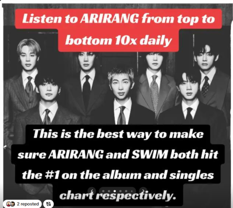 BTS ARIRANG Streaming