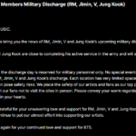 BTS Military Discharge Announcement