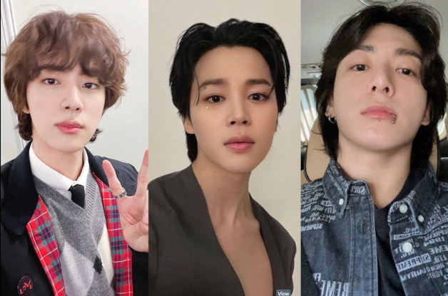 Jin, Jimin, and Jungkook
